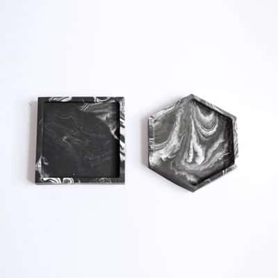Finished handmade marble coasters