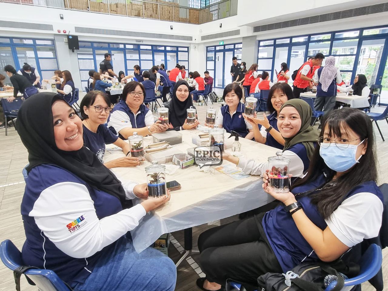 Crafting marble patterns during EPIC workshop session